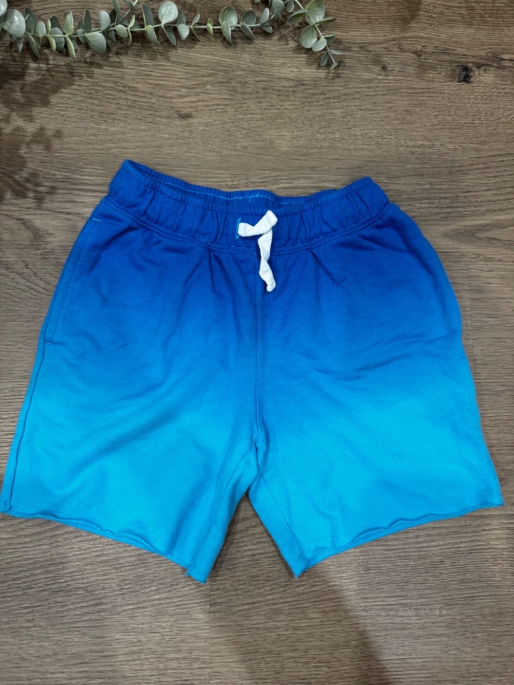 Cat & Jack Boys XS 4/5 Blue Ombre Pull-On Sweat Shorts